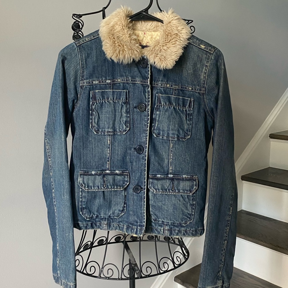 Abercrombie Kids Jeans Button Up Jacket Size Large - Picture 1 of 11